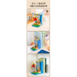 PANTASY 86310 non  HOÀNG TỬ BÉ MÁY BAY BOOKEND bộ đồ chơi xếp lắp ráp ghép mô hình LE PETIT PRINCE 300 khối