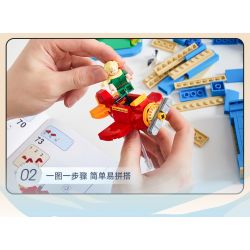 PANTASY 86310 non  HOÀNG TỬ BÉ MÁY BAY BOOKEND bộ đồ chơi xếp lắp ráp ghép mô hình LE PETIT PRINCE 300 khối