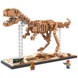 LOZ 9023 Xếp hình kiểu Nanoblock JURASSIC WORLD DINOSAURS Tyrannosaurus Rex Dinosaur Skeleton Bộ Xương Khủng Long Tyrannosaurus Rex 880 khối