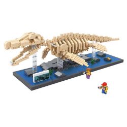 LOZ 9024 Xếp hình kiểu Nanoblock JURASSIC WORLD DINOSAURS Mosasaurus Dinosaur Skeletons Bộ Xương Khủng Long Mosasaurus 740 khối điều khiển từ xa
