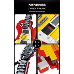 MorkModel 031010 Mork Model 031010 non  ĐÀN GHI TA bộ đồ chơi xếp lắp ráp ghép mô hình Creator Expert FLAME GUITAR Chuyên Gia Sáng Tạo 2502 khối