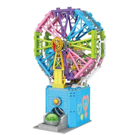 Kazi KY10004 10004 non  MÁY GACHA THÔNG MINH bộ đồ chơi xếp lắp ráp ghép mô hình GASHAPON MACHINE 1208 khối