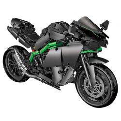 ZHEGAO QJ5183 5183 non  XE MÁY KAWASAKI bộ đồ chơi xếp lắp ráp ghép mô hình Motorcycle Motorbike Xe Hai Bánh 888 khối