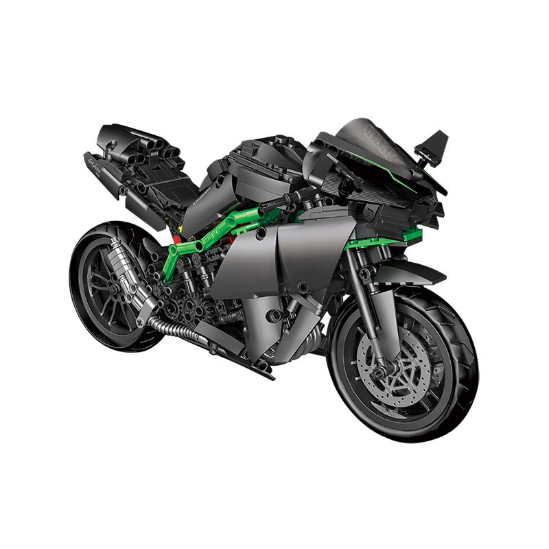 ZHEGAO QJ5183 5183 non  XE MÁY KAWASAKI bộ đồ chơi xếp lắp ráp ghép mô hình Motorcycle Motorbike Xe Hai Bánh 888 khối