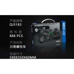 ZHEGAO QJ5183 5183 non  XE MÁY KAWASAKI bộ đồ chơi xếp lắp ráp ghép mô hình Motorcycle Motorbike Xe Hai Bánh 888 khối