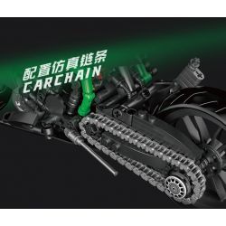 ZHEGAO QJ5183 5183 non  XE MÁY KAWASAKI bộ đồ chơi xếp lắp ráp ghép mô hình Motorcycle Motorbike Xe Hai Bánh 888 khối