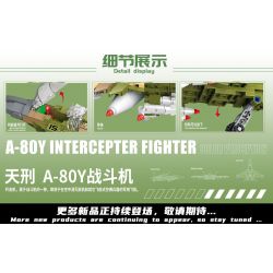 MINGDI K0289 0289 non  MÁY BAY CHIẾN ĐẤU TIANXING A-80Y bộ đồ chơi xếp lắp ráp ghép mô hình Military Army A-80Y INTERCEPTER FIGHTER Quân Sự Bộ Đội 529 khối