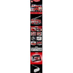 HAPPY BUILD SHINEYU XINYU YC-23004 23004 YC23004 non  SPRINKLER BẮN LỬA 1:10 tỷ lệ 1:10 bộ đồ chơi xếp lắp ráp ghép mô hình  FIRE TRUCK Kỹ Thuật Công Nghệ Cao Mô Hình Phương Tiện 5133 khối
