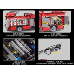 HAPPY BUILD SHINEYU XINYU YC-23004 23004 YC23004 non  SPRINKLER BẮN LỬA 1:10 tỷ lệ 1:10 bộ đồ chơi xếp lắp ráp ghép mô hình  FIRE TRUCK Kỹ Thuật Công Nghệ Cao Mô Hình Phương Tiện 5133 khối
