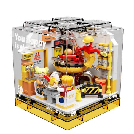 AREA-X AB0020 0020 non  LẨU HỘP VUI NHỘN THỜI THƯỢNG KHÔNG GIAN VẺ bộ đồ chơi xếp lắp ráp ghép mô hình X-BOX HAPPY SPACE