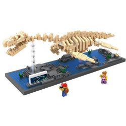 LOZ 9027 Xếp hình kiểu Nanoblock JURASSIC WORLD DINOSAURS Plesiosaurus Fossil Dinosaur Skeletons Bộ Xương Khủng Long Hóa Thạch Plesiosaurus 660 khối