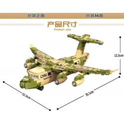 MINGDI K0288 0288 non  MÁY BAY VẬN TẢI TIANYAN A-20E bộ đồ chơi xếp lắp ráp ghép mô hình Military Army A-20E TRANSPORT PLANE Quân Sự Bộ Đội 517 khối