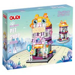 GUDI 51012A 51012B 51012C 51012D non  4 LOẠI CẢNH ĐƯỜNG PHỐ THƠ MỘNG QUÁN CÀ PHÊ LÁ PHONG CỬA HÀNG THÚ CƯNG DỄ THƯƠNG IZAKAYA THANH XUYÊN VÀ KHU VUI CHƠI GIẢI TRÍ VẺ bộ đồ chơi xếp lắp ráp ghép mô hình Creator FANTASY STREET Sáng Tạo 1168 khối