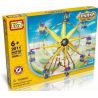 LOZ 2011 Xếp hình kiểu Nanoblock LOZ ELECTRIC AMUSEMENT PARK Electric Amusement Park Ferris Wheel đu Quay Hình Chong Chóng 8 Cánh Có động Cơ Pin 309 khối có động cơ pin
