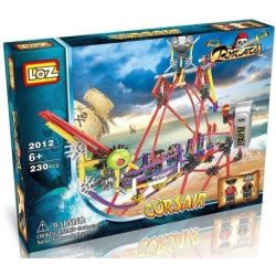 LOZ 2012 Xếp hình kiểu Nanoblock LOZ ELECTRIC AMUSEMENT PARK Electric Amusement Park Corsair Thuyền Lắc động Cơ Pin 328 khối có động cơ pin