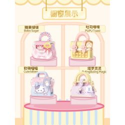 WEKKI 516911 non  BÁNH MÌ NƯỚNG BOO bộ đồ chơi xếp lắp ráp ghép mô hình PUPU TOAST