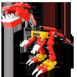 CAYI 1601 non  BIẾN HÌNH KHỦNG LONG BÃO TRICERATOPS bộ đồ chơi xếp lắp ráp ghép mô hình DINOSAUR 228 khối