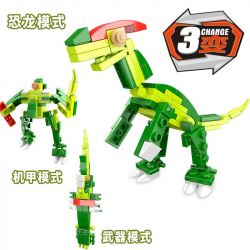 CAYI 1601 non  BIẾN HÌNH KHỦNG LONG BÃO TRICERATOPS bộ đồ chơi xếp lắp ráp ghép mô hình DINOSAUR 228 khối