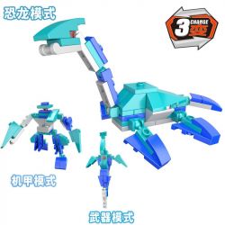 CAYI 1601 non  BIẾN HÌNH KHỦNG LONG BÃO TRICERATOPS bộ đồ chơi xếp lắp ráp ghép mô hình DINOSAUR 228 khối