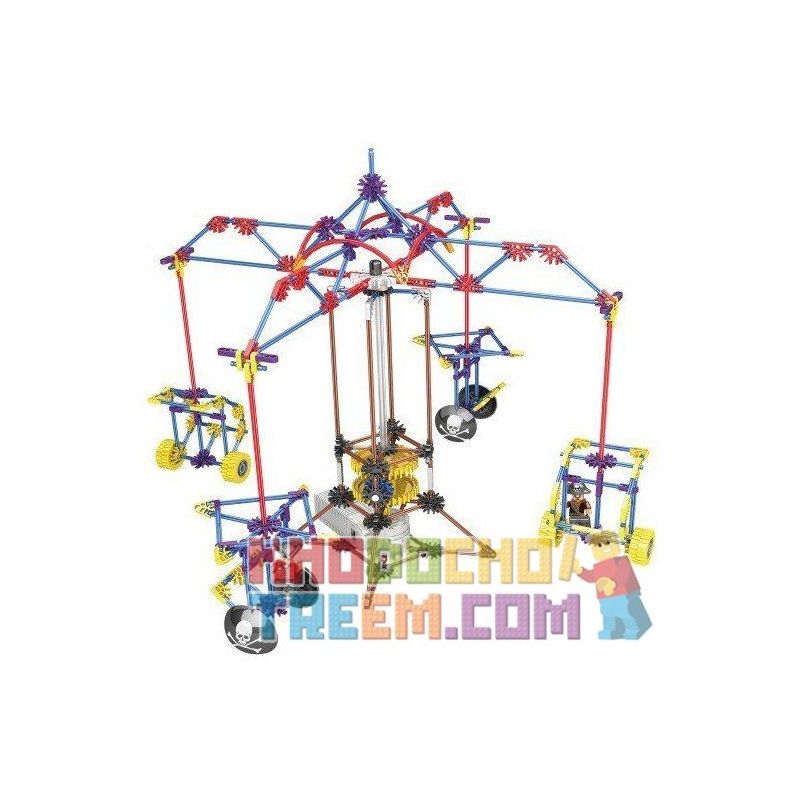 LOZ 2013 Xếp hình kiểu Nanoblock LOZ ELECTRIC AMUSEMENT PARK Electric Amusement Park Carrousel Small Rotating Cable Car đu Quay 4 Chỗ Treo Dây động Cơ Pin 399 khối có động cơ pin