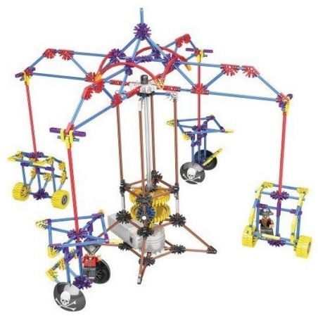 LOZ 2013 Xếp hình kiểu Nanoblock LOZ ELECTRIC AMUSEMENT PARK Electric Amusement Park Carrousel Small Rotating Cable Car đu Quay 4 Chỗ Treo Dây động Cơ Pin 399 khối có động cơ pin