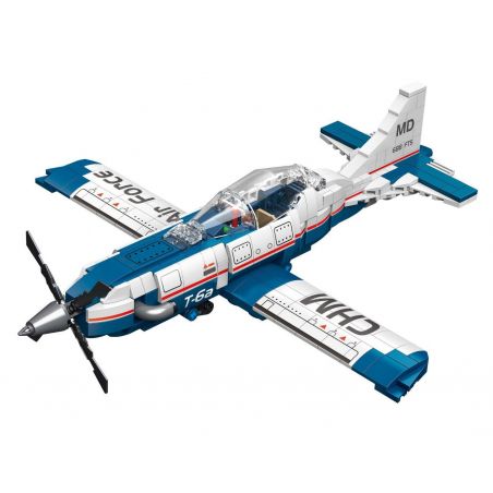 MINGDI K0286 0286 non  MÁY BAY HUẤN LUYỆN SKYHAWK T-6A bộ đồ chơi xếp lắp ráp ghép mô hình Military Army T-6A TRAINING AIRCRAFT Quân Sự Bộ Đội 524 khối