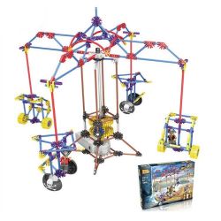 LOZ 2013 Xếp hình kiểu Nanoblock LOZ ELECTRIC AMUSEMENT PARK Electric Amusement Park Carrousel Small Rotating Cable Car đu Quay 4 Chỗ Treo Dây động Cơ Pin 399 khối có động cơ pin