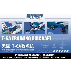 MINGDI K0286 0286 non  MÁY BAY HUẤN LUYỆN SKYHAWK T-6A bộ đồ chơi xếp lắp ráp ghép mô hình Military Army T-6A TRAINING AIRCRAFT Quân Sự Bộ Đội 524 khối