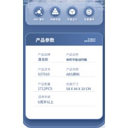 PanlosBrick 637010 Panlos Brick 637010 non  VẢI WAA BATTLESHIP. bộ đồ chơi xếp lắp ráp ghép mô hình Military Army IOWA CLASS BATTLESHIP Quân Sự Bộ Đội 1703 khối