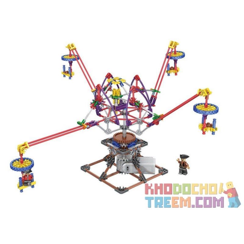 LOZ 2014 Xếp hình kiểu Nanoblock LOZ ELECTRIC AMUSEMENT PARK Electric Amusement Park Octopus Dandelion đu Quay 4 Tay Văng động Cơ Pin 338 khối có động cơ pin
