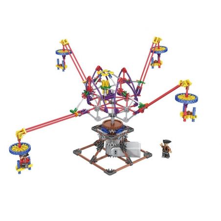 LOZ 2014 Xếp hình kiểu Nanoblock LOZ ELECTRIC AMUSEMENT PARK Electric Amusement Park Octopus Dandelion đu Quay 4 Tay Văng động Cơ Pin 338 khối có động cơ pin