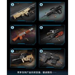 ZHEGAO QL1270 1270 non  8 LOẠI SÚNG MINI bộ đồ chơi xếp lắp ráp ghép mô hình Gun MHWP