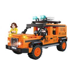 FORANGE FC1622 1622 non  XE LÔI MÀU CAM bộ đồ chơi xếp lắp ráp ghép mô hình Racers RACING CLUB Đua Tốc Độ 343 khối