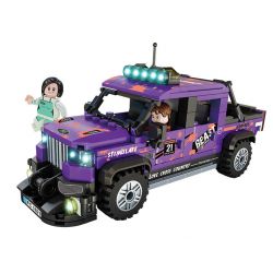 FORANGE FC1621 1621 non  LỖI MÀU TÍM bộ đồ chơi xếp lắp ráp ghép mô hình Racers RACING CLUB Đua Tốc Độ 375 khối