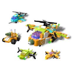 HENGTAI 92052A 92052B 92052C 92052D non  ĐỘI HÌNH Q DỄ THƯƠNG 4 LOẠI bộ đồ chơi xếp lắp ráp ghép mô hình Creator CUTETEAM Sáng Tạo 422 khối