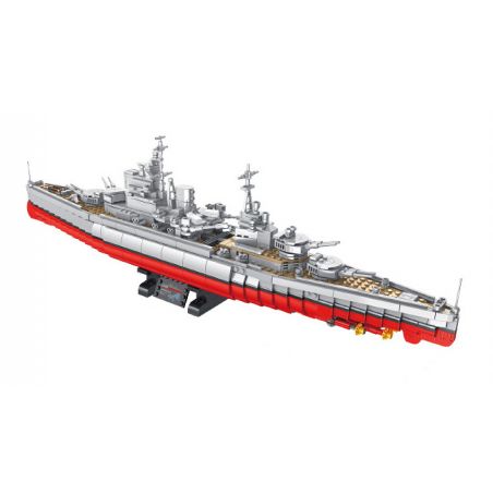 PanlosBrick 637008 Panlos Brick 637008 non  ELIZABETH NỮ HOÀNG GIÁ bộ đồ chơi xếp lắp ráp ghép mô hình Military Army QIEEN ELIZABETH-CLASS BATTLESHIP Quân Sự Bộ Đội 1556 khối