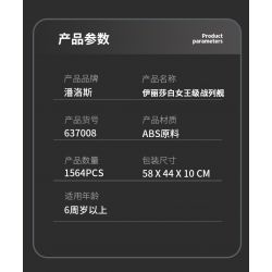 PanlosBrick 637008 Panlos Brick 637008 non  ELIZABETH NỮ HOÀNG GIÁ bộ đồ chơi xếp lắp ráp ghép mô hình Military Army QIEEN ELIZABETH-CLASS BATTLESHIP Quân Sự Bộ Đội 1556 khối