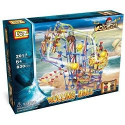 LOZ 2017 Xếp hình kiểu Nanoblock LOZ ELECTRIC AMUSEMENT PARK Electric Amusement Park Rolling Ball Hệ Thống Máng Lăn Bi động Cơ Pin 902 khối có động cơ pin