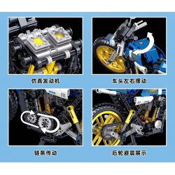 ZHEGAO QL0484 0484 non  XE MÁY FUDA bộ đồ chơi xếp lắp ráp ghép mô hình  COMPETITIVE MOTORCTCLE Kỹ Thuật Công Nghệ Cao Mô Hình Phương Tiện 426 khối