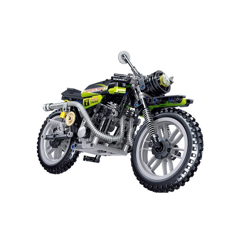 ZHEGAO QL0483 0483 non  BẤC XE MÁY bộ đồ chơi xếp lắp ráp ghép mô hình  COMPETITIVE MOTORCTCLE Kỹ Thuật Công Nghệ Cao Mô Hình Phương Tiện 411 khối