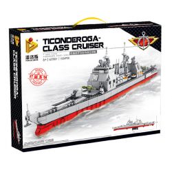 PanlosBrick 637007 Panlos Brick 637007 non  TÀU TUẦN DƯƠNG TÊN LỬA TIKINDRO CỘNG VỚI bộ đồ chơi xếp lắp ráp ghép mô hình Military Army TICONDEROGA-CLASS CRUISER Quân Sự Bộ Đội 1513 khối