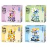 ZHEGAO GZ6118 6118 non  4 LOẠI NGÔI NHÀ THEO CHỦ ĐỀ VUI NHỘN CỦA SANFU QUÁN TRÀ SỮA LẤY CẢM HỨNG CỬA HÀNG HOA ĐẦY MÀU SẮC CÀ PHÊ MÈO DỄ THƯƠNG VÀ TIỆM BÁNH TÌNH YÊU bộ đồ chơi xếp lắp ráp ghép mô hình 1171 khối