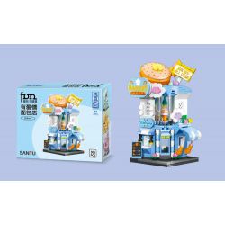 ZHEGAO GZ6118 6118 non  4 LOẠI NGÔI NHÀ THEO CHỦ ĐỀ VUI NHỘN CỦA SANFU QUÁN TRÀ SỮA LẤY CẢM HỨNG CỬA HÀNG HOA ĐẦY MÀU SẮC CÀ PHÊ MÈO DỄ THƯƠNG VÀ TIỆM BÁNH TÌNH YÊU bộ đồ chơi xếp lắp ráp ghép mô hình 1171 khối