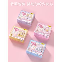 WEKKI 516908 non  MEO MỀM DỄ THƯƠNG bộ đồ chơi xếp lắp ráp ghép mô hình CUTE KITTEN