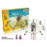 LOZ 2021 P0002 0002 Xếp hình kiểu Nanoblock LOZ ELECTRIC AMUSEMENT PARK Electric Amusement Park Whirly Ferris Wheel Rotating Wheel đu Quay Tròn Nghiêng 8 Ghế động Cơ Pin 537 khối có động cơ pin