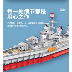 PanlosBrick 637006 Panlos Brick 637006 non  FLETCHER KẺ HỦY DIỆT. bộ đồ chơi xếp lắp ráp ghép mô hình Military Army FLETCHER-CLASS DESTROYER Quân Sự Bộ Đội 1331 khối