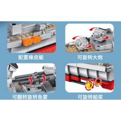 PanlosBrick 637006 Panlos Brick 637006 non  FLETCHER KẺ HỦY DIỆT. bộ đồ chơi xếp lắp ráp ghép mô hình Military Army FLETCHER-CLASS DESTROYER Quân Sự Bộ Đội 1331 khối