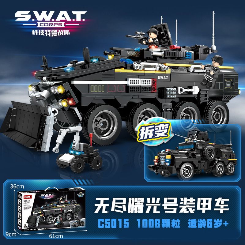 WOMA 5010 C5015 5015 non  THỢ SĂN bộ đồ chơi xếp lắp ráp ghép mô hình City Thành Phố 1008 khối