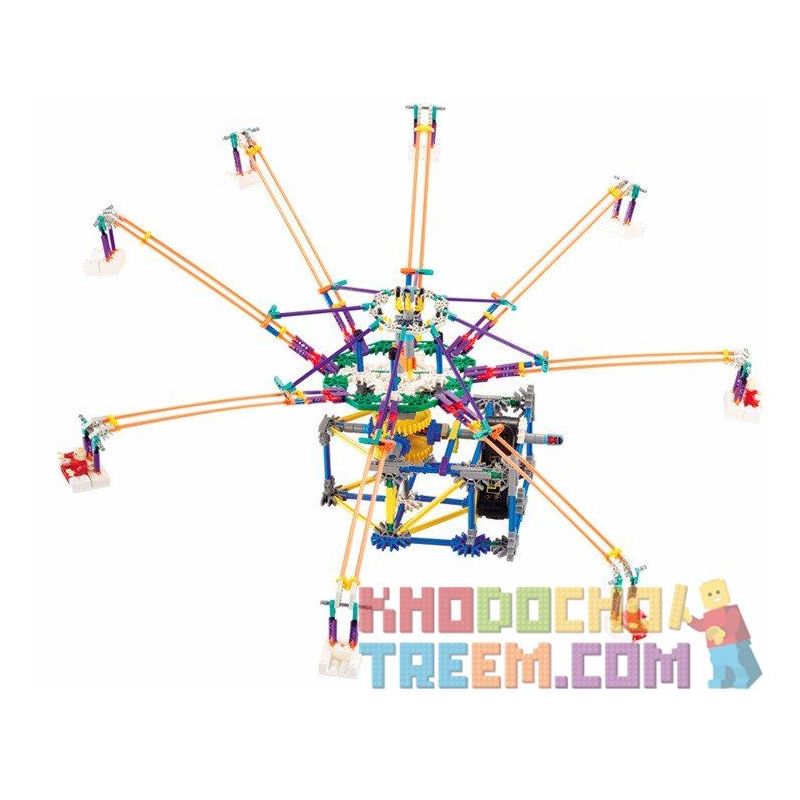 LOZ 2023 P0005 0005 Xếp hình kiểu Nanoblock LOZ ELECTRIC AMUSEMENT PARK Electric Amusement Park Octopus Whirly Movable đu Quay 8 Tay Văng Nghiêng động Cơ Pin 512 khối có động cơ pin