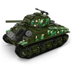MouldKing 20024 Mould King 20024 non  XE TĂNG SHERMAN M4 bộ đồ chơi xếp lắp ráp ghép mô hình Military Army SHERMAN TANK Quân Sự Bộ Đội
